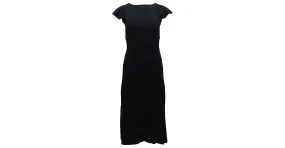 Diane Von Furstenberg Vestido con espalda recortada Lourdes en triacetato negro 
