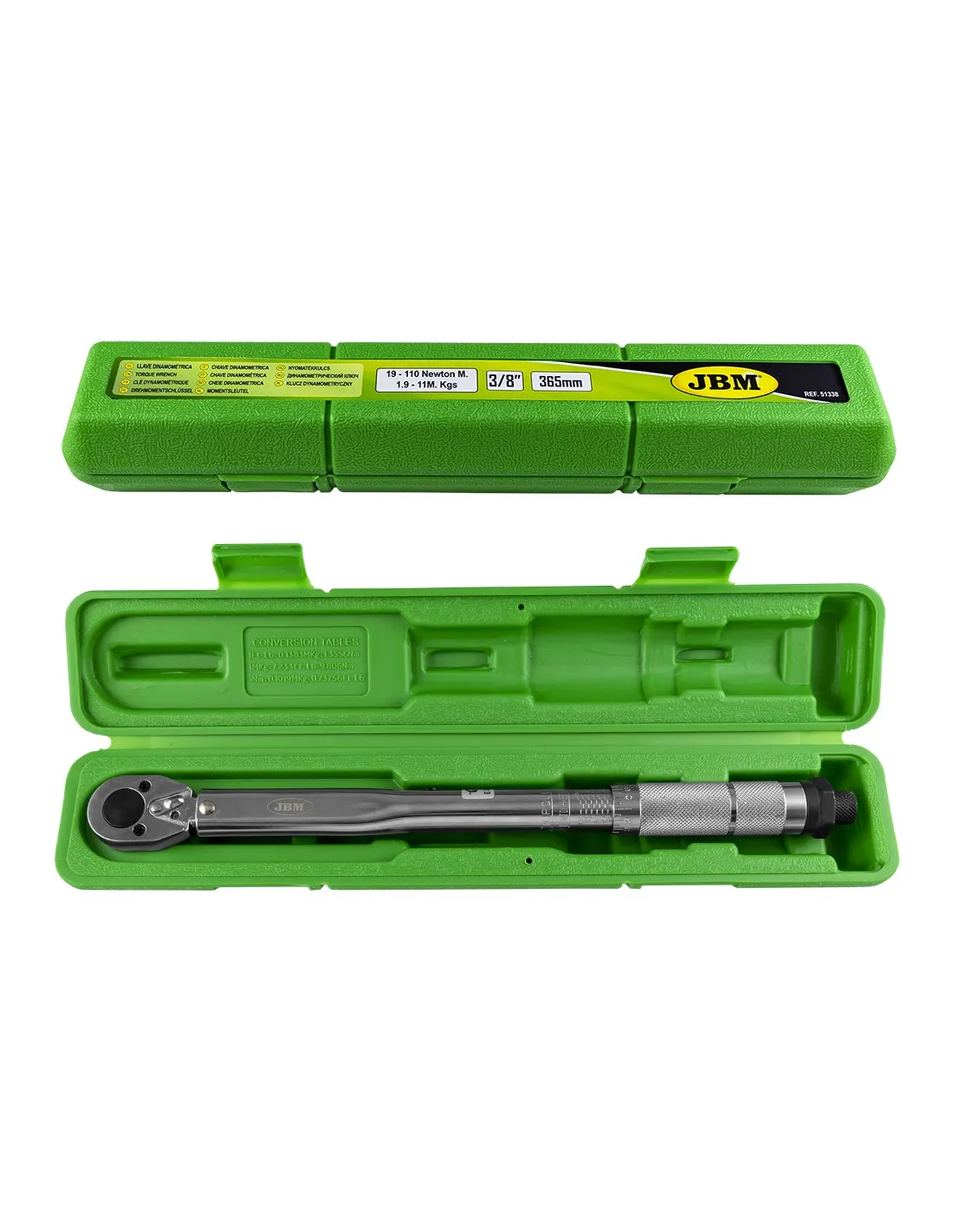 JBM 51338 - LLAVE DINAMOMÉTRICA DE 3/8" CON CERTIFICADO DE CALIBRACION