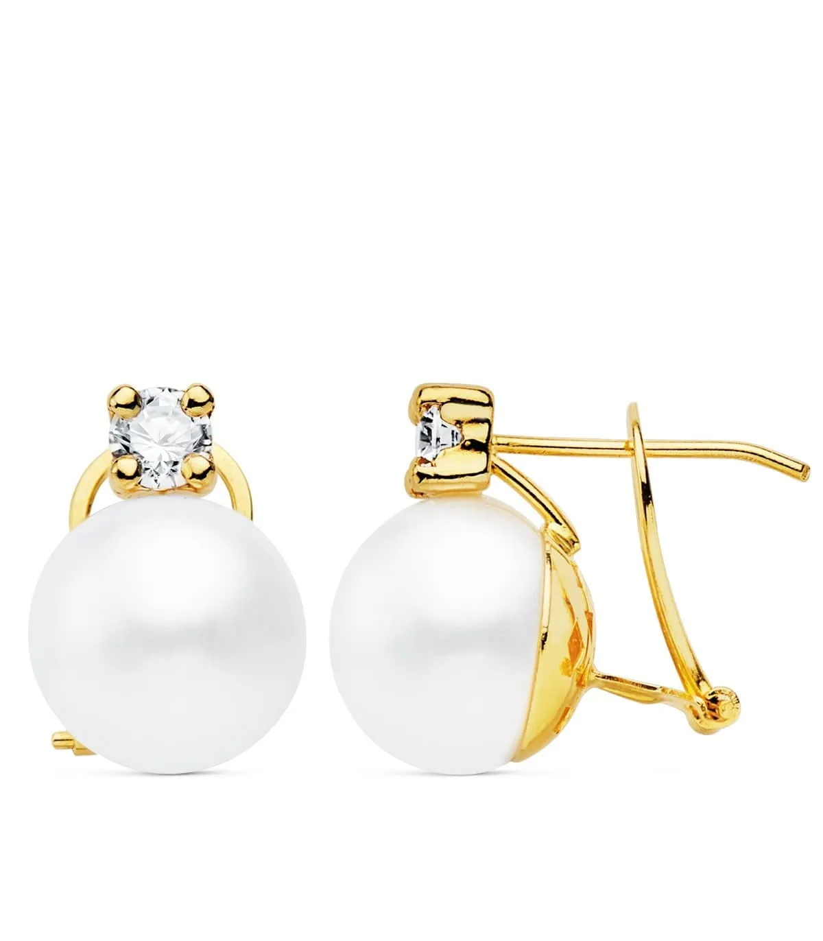 Pendientes Mujer Danae Oro Amarillo 18K Tu y yo