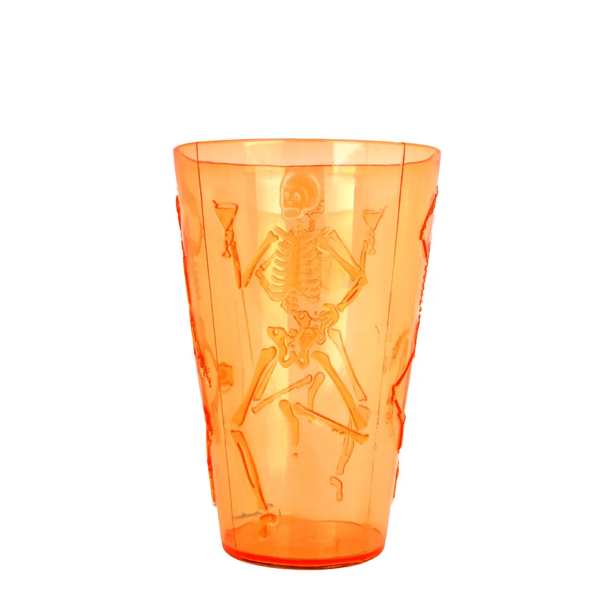 Vaso de Plástico color Naranja con Diseo de Halloween